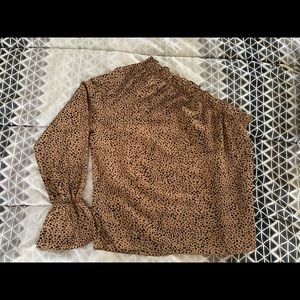 Printed One Sleeve Blouse